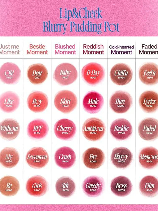 FWEE - Lip&Cheek Blurry Pudding Pot CR03 BFF