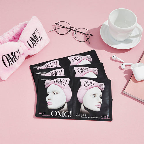 OMG! 2 in 1 KIT Detox Bubbling Microfiber Mask