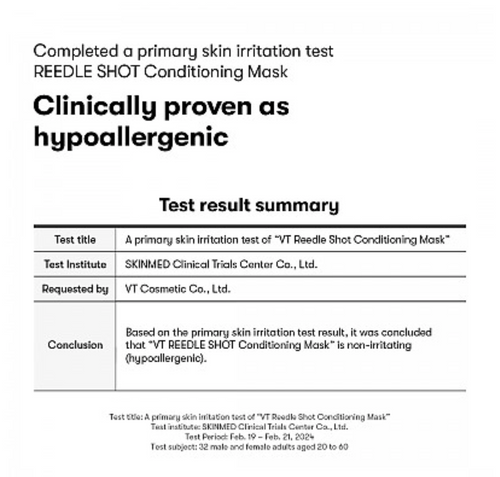 VT COSMETICS - MILD REEDLE SHOT 300 - 2 STEP MASK