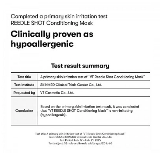 VT COSMETICS - MILD REEDLE SHOT 300 - 2 STEP MASK