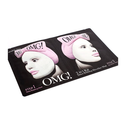 OMG! 2 in 1 KIT Detox Bubbling Microfiber Mask