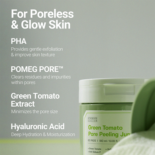 Green Tomato Pore Peeling Jumbo Pad
