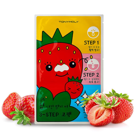 Runaway Strawberry 3-step Nose pack