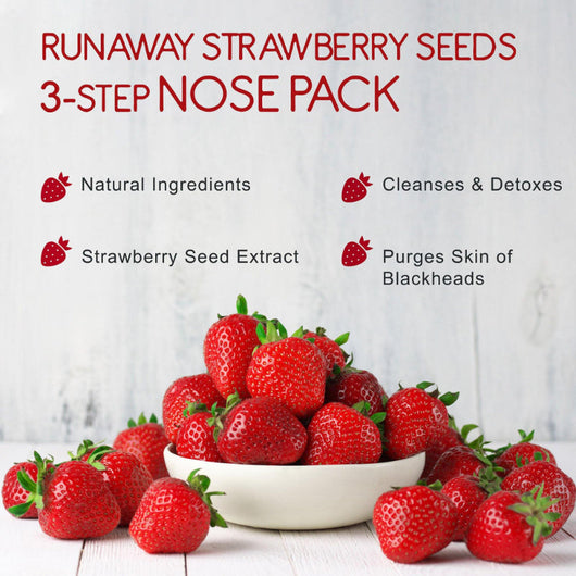 Runaway Strawberry 3-step Nose pack