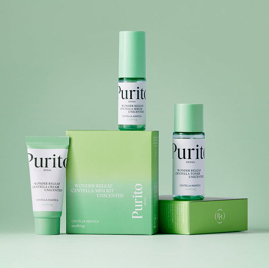 PURITO SEOUL - Wonder Releaf Centella Mini Kit UnscentedPSerum+Toner+ Cream