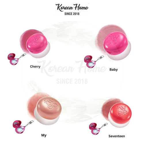 FWEE - Keyring Lip&Cheek Blurry Pudding Pot PK04